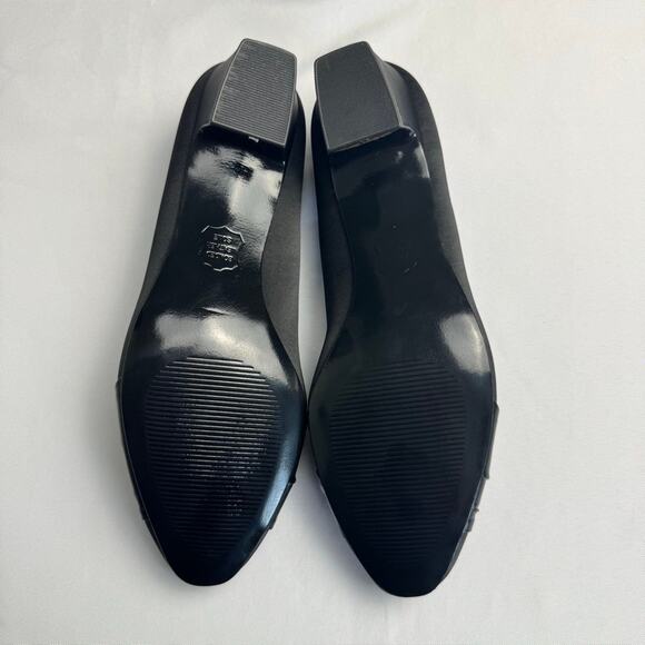 Easy Street Alive 5 Eloise Heels Women's Size 6.5 Black Satin - Picture 5 of 12